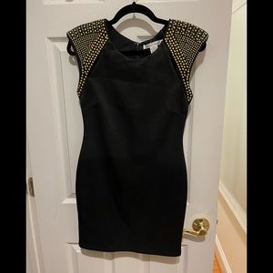 Beautiful black dress with gold studs